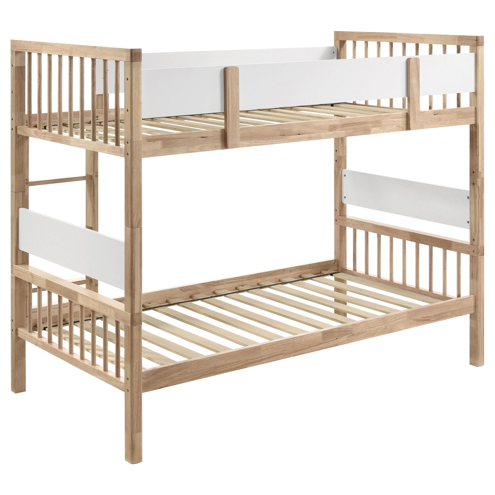 Dakota Natural Wood Twin Over Twin Bunk Bed - Ornate Home