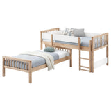 Dakota Natural Wood Twin Over Twin Bunk Bed - Ornate Home
