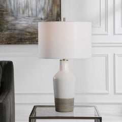 Dakota White Crackle Table Lamp - Ornate Home