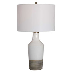 Dakota White Crackle Table Lamp - Ornate Home