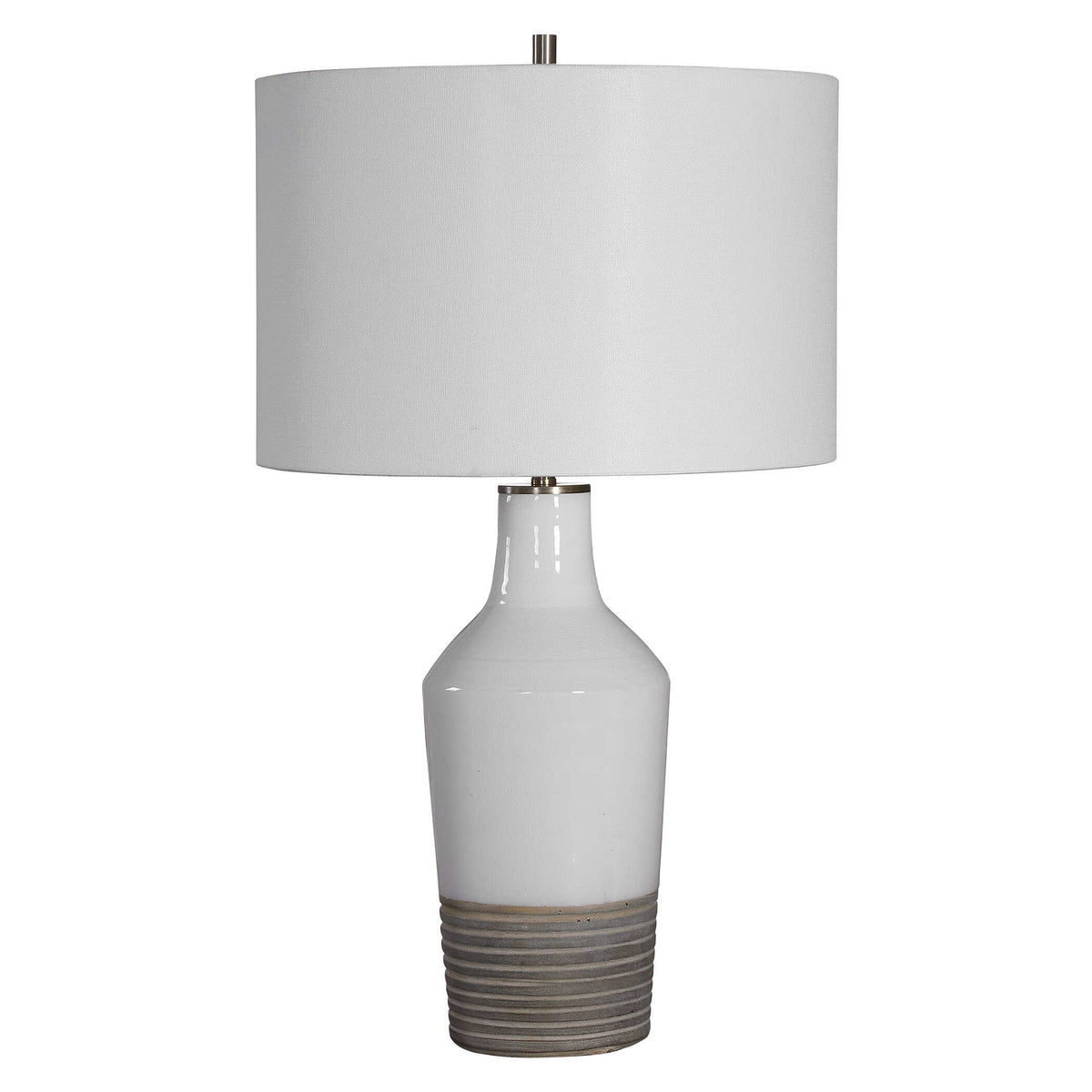 Dakota White Crackle Table Lamp - Ornate Home
