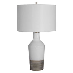 Dakota White Crackle Table Lamp - Ornate Home