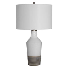 Dakota White Crackle Table Lamp - Ornate Home