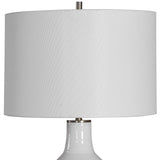 Dakota White Crackle Table Lamp - Ornate Home