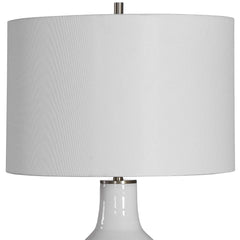 Dakota White Crackle Table Lamp - Ornate Home