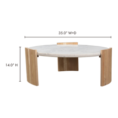 Dala White Coffee Table - Ornate Home