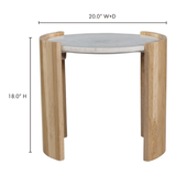 Dala White Side Table - Ornate Home