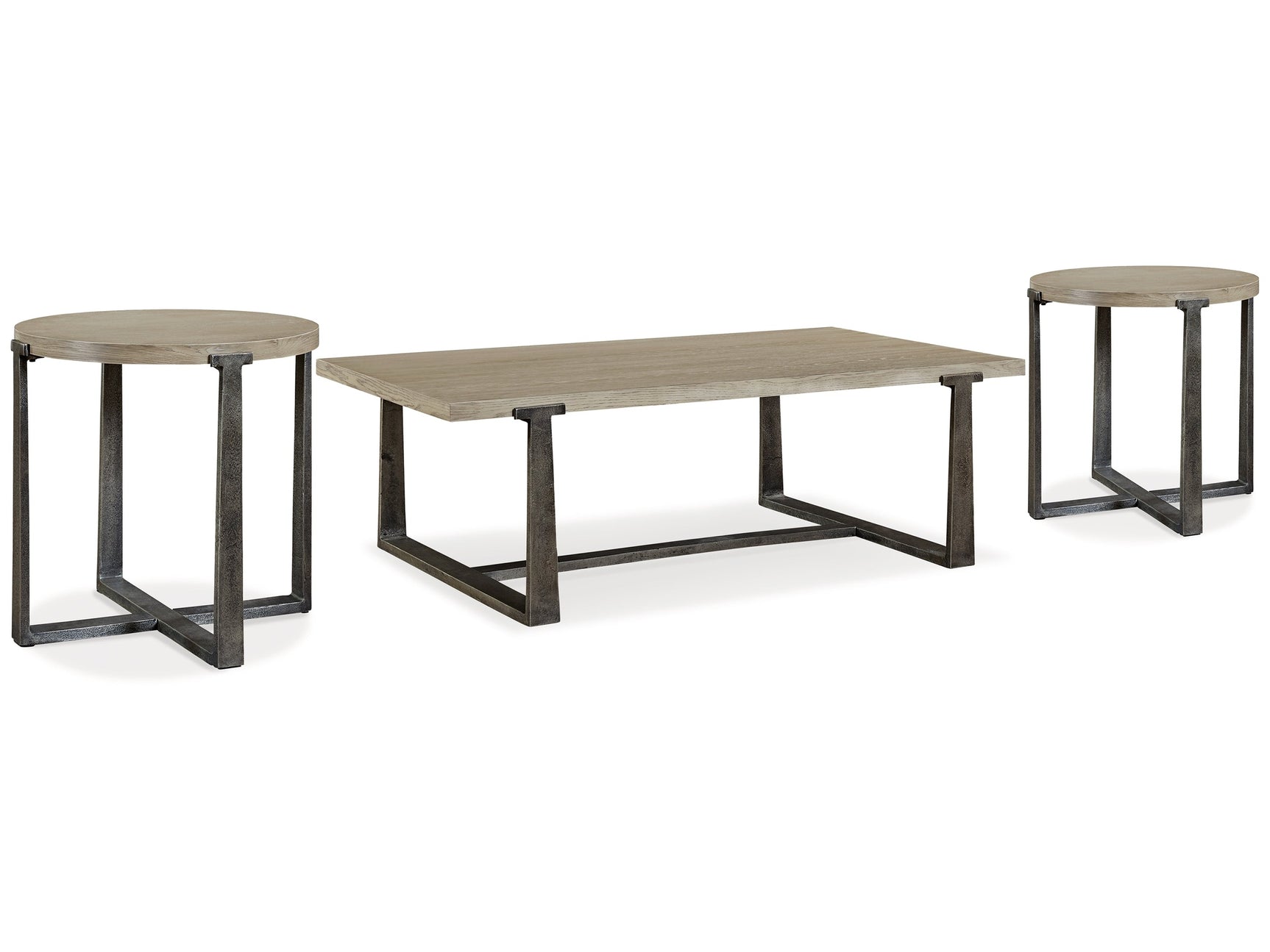Dalenville Gray Coffee Table and 2 End Tables - Ornate Home