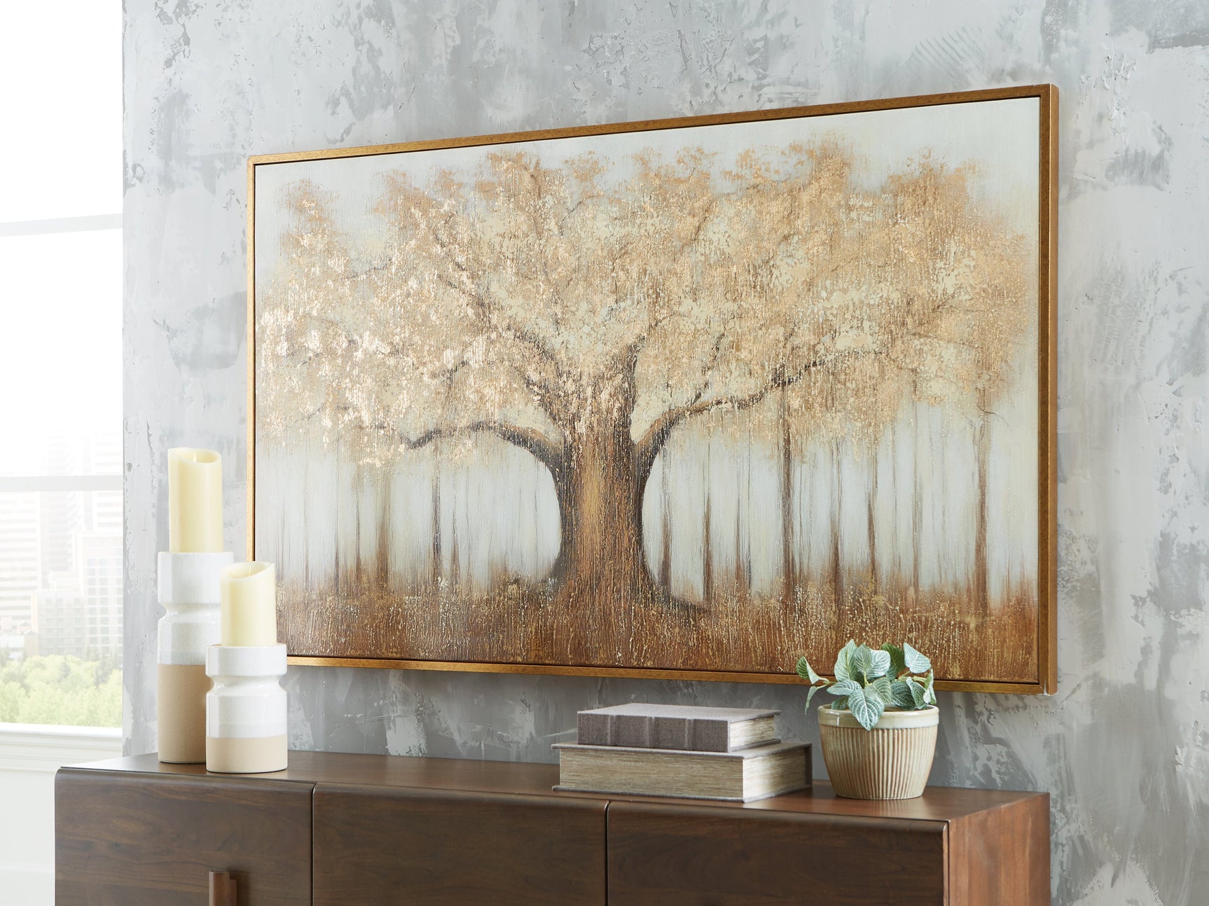 Dalewick Brown/Gray/Gold Finish Wall Art (Online Special Price) - Ornate Home