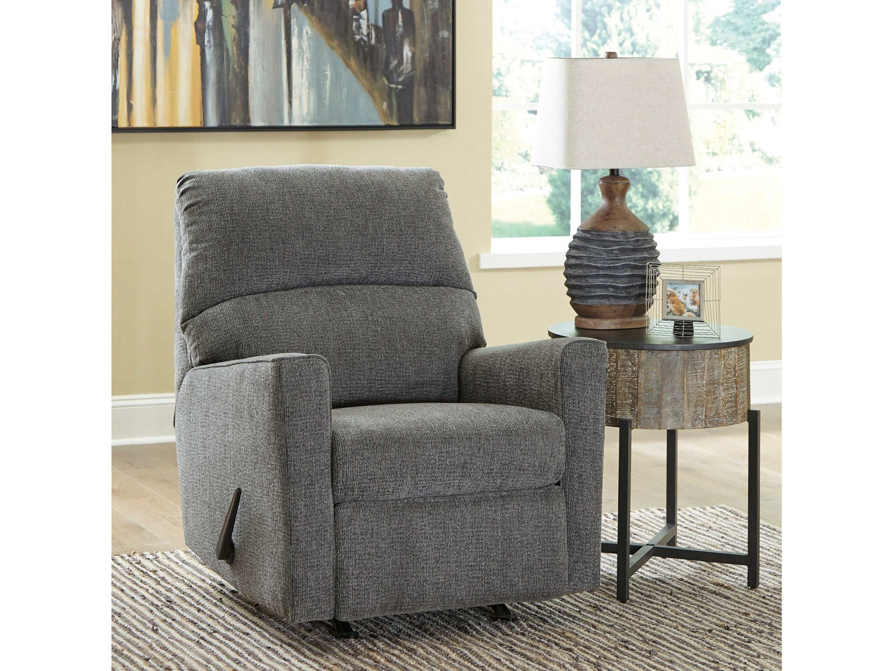 Dalhart Charcoal Rocking Motion Recliner (Online Special Price) - Ornate Home