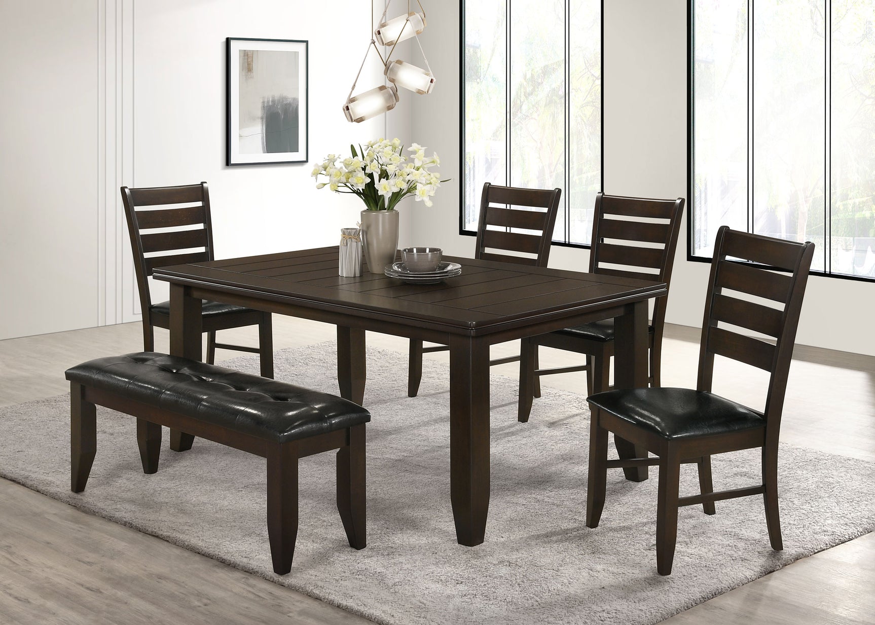 Dalila Cappuccino & Black Side Chairs (Set of 2) - Ornate Home