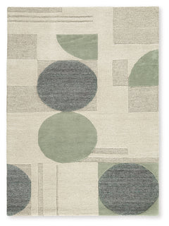 Dallane Linen/Blue/Green 5' x 7' Rug - Ornate Home