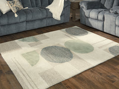 Dallane Linen/Blue/Green 5' x 7' Rug - Ornate Home