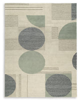 Dallane Linen/Blue/Green 8' x 10' Rug - Ornate Home