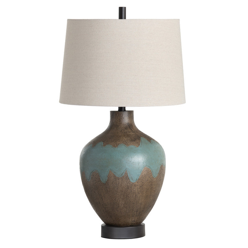 Dallas Blue/Tan Table Lamp - Ornate Home