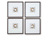 Dallbourne White/Gold Wall Art Set (Set of 4) - Ornate Home