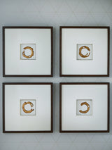 Dallbourne White/Gold Wall Art Set (Set of 4) - Ornate Home
