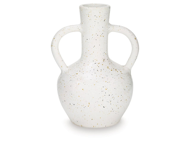 Dallinworth White/Black Vase (13.25" H) - Ornate Home