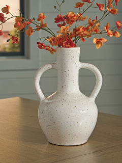 Dallinworth White/Black Vase (13.25" H) - Ornate Home