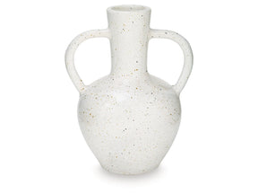Dallinworth White/Black Vase (15" H) (Online Special Price) - Ornate Home