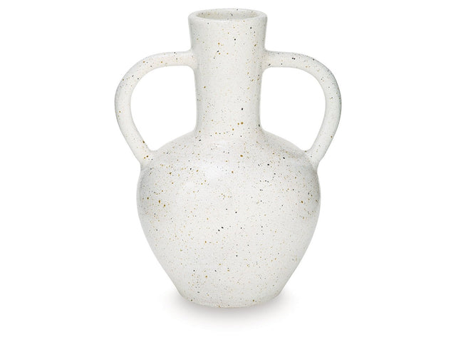Dallinworth White/Black Vase (15" H) (Online Special Price) - Ornate Home