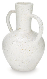 Dallinworth White/Black Vase (15" H) (Online Special Price) - Ornate Home