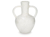 Dallinworth White/Black Vase (15" H) - Ornate Home