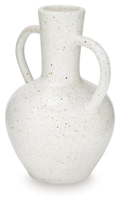 Dallinworth White/Black Vase (15" H) - Ornate Home