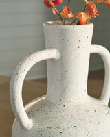 Dallinworth White/Black Vase (15" H) - Ornate Home