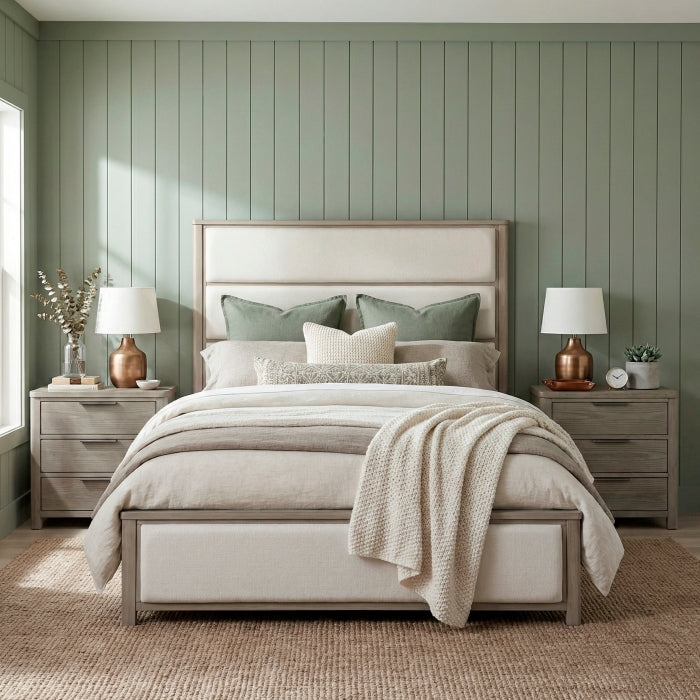 Dalston Brown Queen Bed - Ornate Home