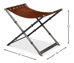 Dalton Brown Equestrian Bench - Ornate Home
