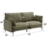 Dalton Green Sofa w/2 Pillows - Ornate Home