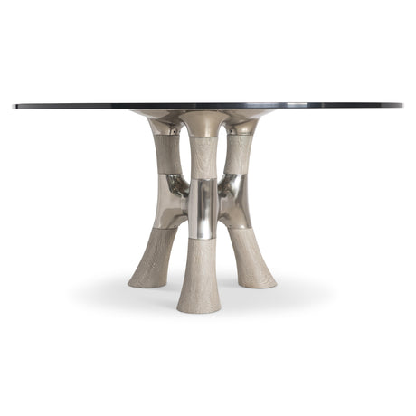 Dalton Light Bronze/Weathered Greige 54" Dining Table - Ornate Home