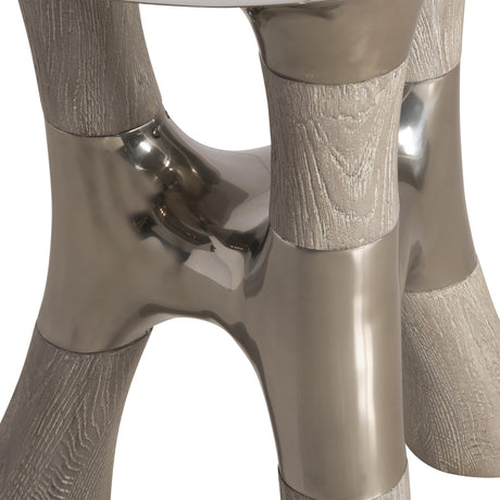 Dalton Light Bronze/Weathered Greige 54" Dining Table - Ornate Home