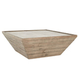 Dalton Natural/Weathered Chalk Square Coffee Table - Ornate Home