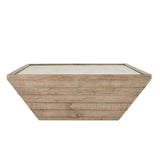 Dalton Natural/Weathered Chalk Square Coffee Table - Ornate Home