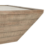 Dalton Natural/Weathered Chalk Square Coffee Table - Ornate Home