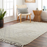 Dama Wool Rug with Tassels - Clearance - Ornate Home