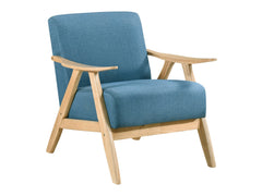Damala Blue Accent Chair (Natural) - Ornate Home