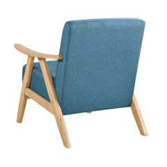 Damala Blue Accent Chair (Natural) - Ornate Home