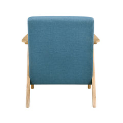 Damala Blue Accent Chair (Natural) - Ornate Home