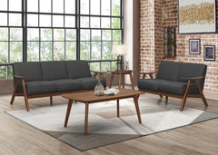 Damala Dark Gray Loveseat - Ornate Home