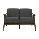Damala Dark Gray Loveseat - Ornate Home