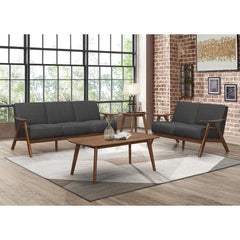 Damala Dark Gray Loveseat - Ornate Home