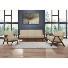 Damala Light Brown Accent Chair (Walnut Finish) - Ornate Home