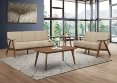 Damala Light Brown Loveseat - Ornate Home