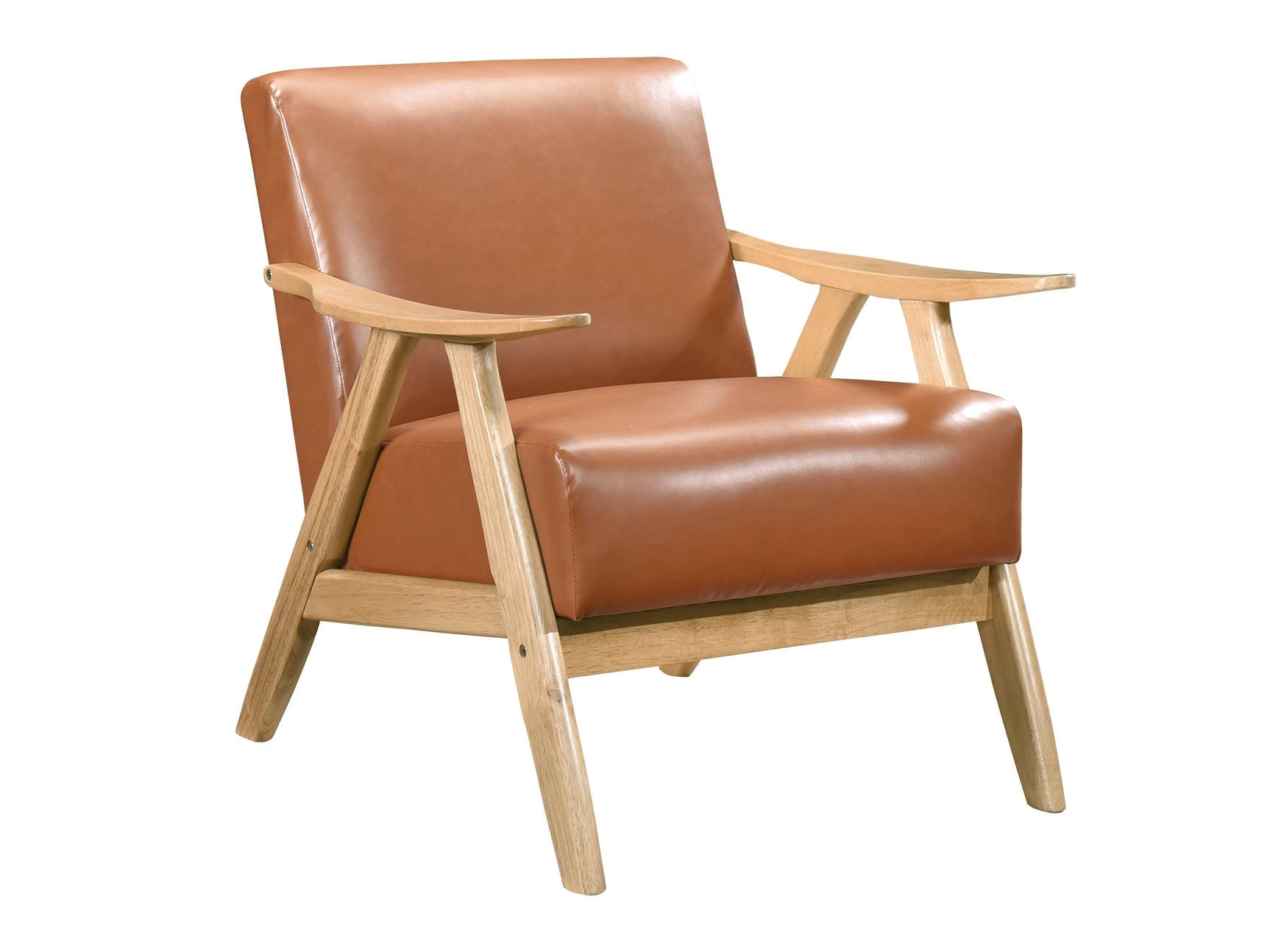 Damala Matt Brown Accent Chair (Natural) - Ornate Home