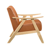 Damala Matt Brown Accent Chair (Natural) - Ornate Home