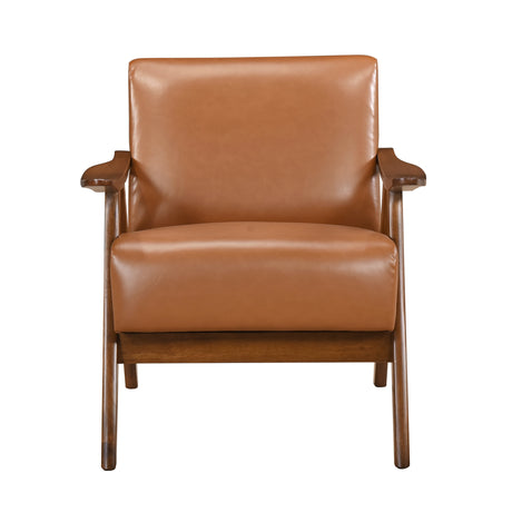 Damala Matt Brown Accent Chair (Walnut) - Ornate Home