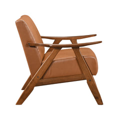 Damala Matt Brown Accent Chair (Walnut) - Ornate Home